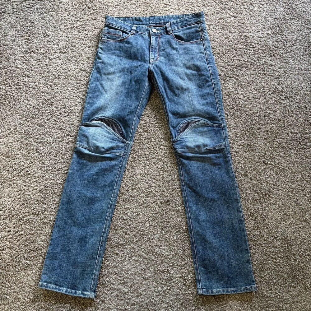 Uglybros Shovel-K Kevlar Lined Moto Jeans Denim Blue Motorcycle Slim Stretch 32